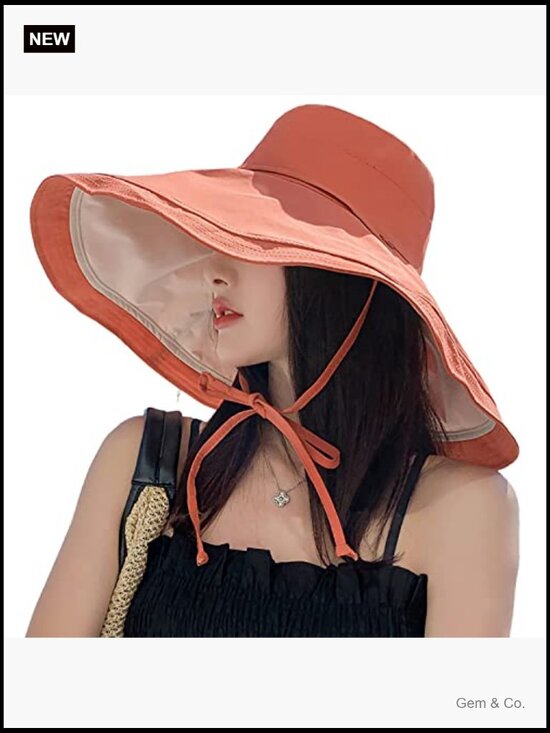 Wide Brim Sun Hat with Wired Edge, Reversible Foldable UPF 50+ main image 4